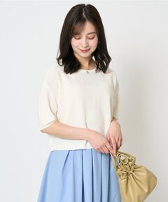 Maison de CINQ / メゾン ドゥ サンク ニット・セーター | 【小さいサイズ】五分袖サマーニット