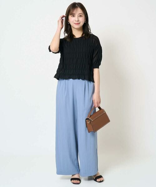 Maison de CINQ / メゾン ドゥ サンク ニット・セーター | 【小さいサイズ】シャーリングボーダー五分袖ニット/洗える | 詳細16