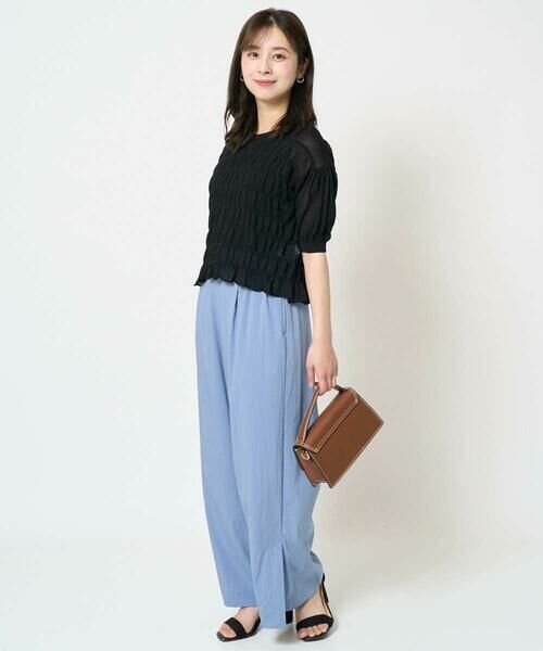 Maison de CINQ / メゾン ドゥ サンク ニット・セーター | 【小さいサイズ】シャーリングボーダー五分袖ニット/洗える | 詳細18