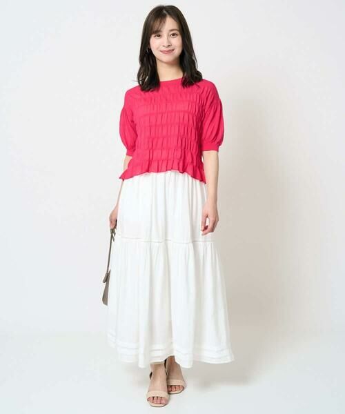 Maison de CINQ / メゾン ドゥ サンク ニット・セーター | 【小さいサイズ】シャーリングボーダー五分袖ニット/洗える | 詳細19