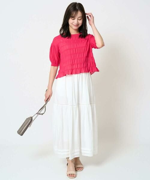 Maison de CINQ / メゾン ドゥ サンク ニット・セーター | 【小さいサイズ】シャーリングボーダー五分袖ニット/洗える | 詳細20