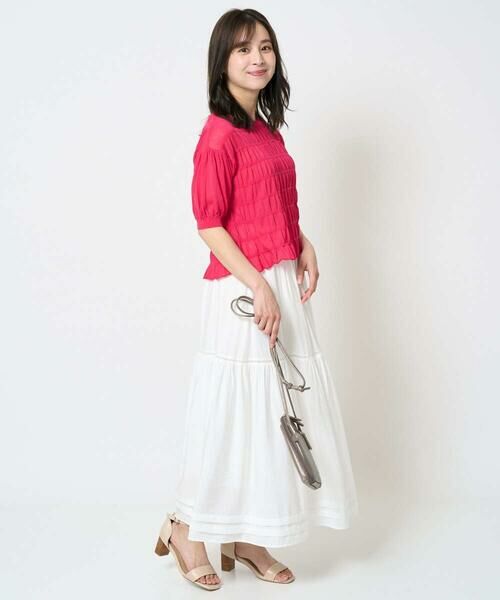 Maison de CINQ / メゾン ドゥ サンク ニット・セーター | 【小さいサイズ】シャーリングボーダー五分袖ニット/洗える | 詳細21