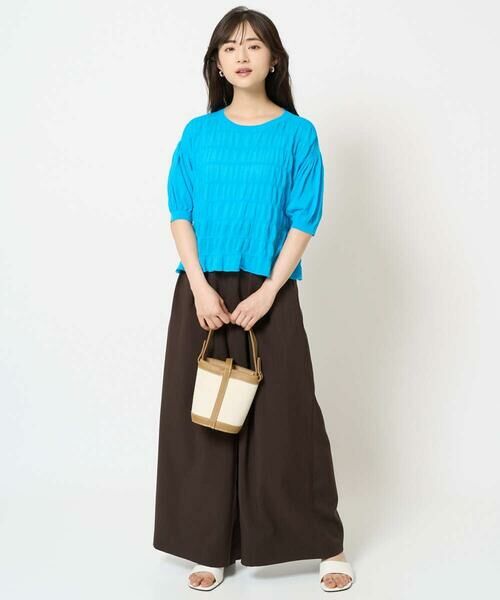 Maison de CINQ / メゾン ドゥ サンク ニット・セーター | 【小さいサイズ】シャーリングボーダー五分袖ニット/洗える | 詳細22