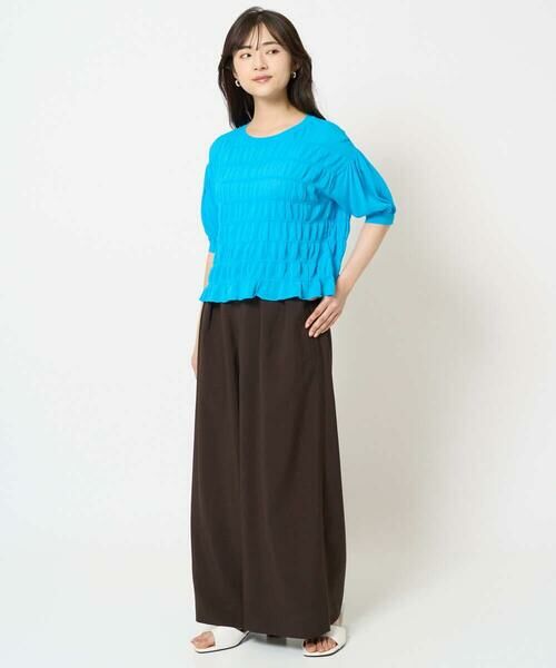 Maison de CINQ / メゾン ドゥ サンク ニット・セーター | 【小さいサイズ】シャーリングボーダー五分袖ニット/洗える | 詳細23