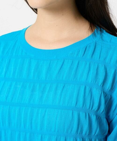 Maison de CINQ / メゾン ドゥ サンク ニット・セーター | 【小さいサイズ】シャーリングボーダー五分袖ニット/洗える | 詳細9