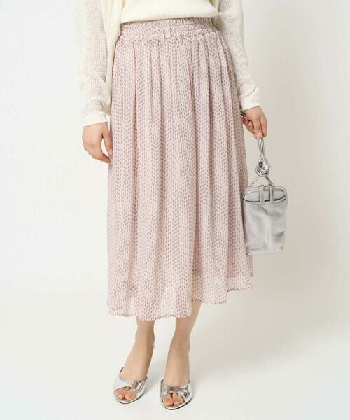 Maison de CINQ / メゾン ドゥ サンク ロング・マキシ丈スカート | 【小さいサイズ】スクエアドット柄シフォンスカート/丈の長さが選べる/洗える/セットアップ対応 | 詳細10