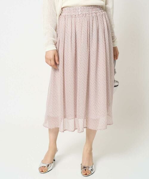 Maison de CINQ / メゾン ドゥ サンク ロング・マキシ丈スカート | 【小さいサイズ】スクエアドット柄シフォンスカート/丈の長さが選べる/洗える/セットアップ対応 | 詳細11