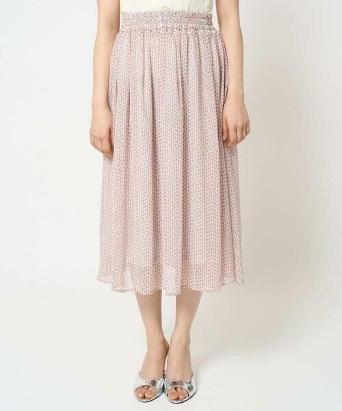 Maison de CINQ / メゾン ドゥ サンク ロング・マキシ丈スカート | 【小さいサイズ】スクエアドット柄シフォンスカート/丈の長さが選べる/洗える/セットアップ対応 | 詳細12
