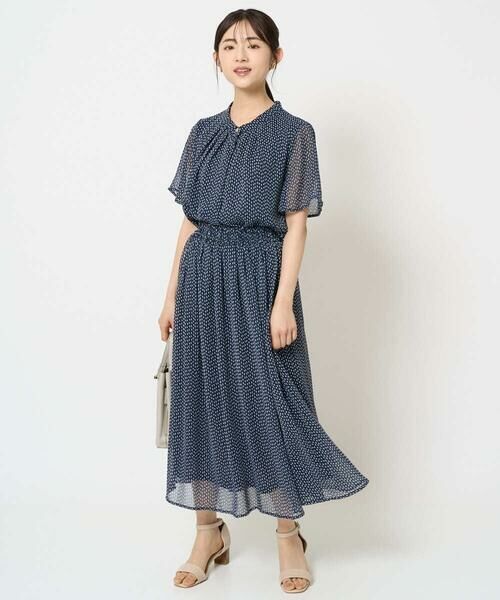 Maison de CINQ / メゾン ドゥ サンク ロング・マキシ丈スカート | 【小さいサイズ】スクエアドット柄シフォンスカート/丈の長さが選べる/洗える/セットアップ対応 | 詳細19