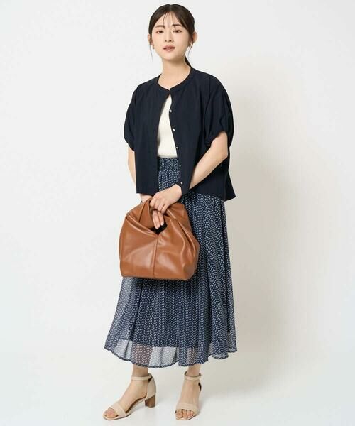 Maison de CINQ / メゾン ドゥ サンク ロング・マキシ丈スカート | 【小さいサイズ】スクエアドット柄シフォンスカート/丈の長さが選べる/洗える/セットアップ対応 | 詳細22