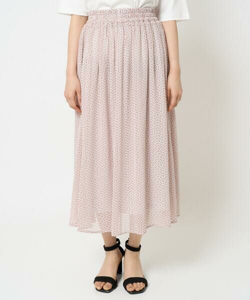 Maison de CINQ / メゾン ドゥ サンク ロング・マキシ丈スカート | 【小さいサイズ】スクエアドット柄シフォンスカート/丈の長さが選べる/洗える/セットアップ対応 | 詳細3