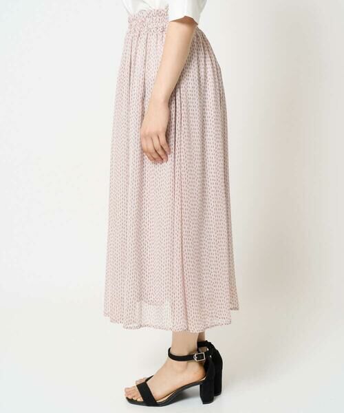 Maison de CINQ / メゾン ドゥ サンク ロング・マキシ丈スカート | 【小さいサイズ】スクエアドット柄シフォンスカート/丈の長さが選べる/洗える/セットアップ対応 | 詳細4