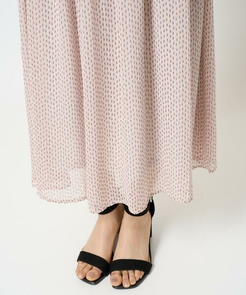 Maison de CINQ / メゾン ドゥ サンク ロング・マキシ丈スカート | 【小さいサイズ】スクエアドット柄シフォンスカート/丈の長さが選べる/洗える/セットアップ対応 | 詳細7