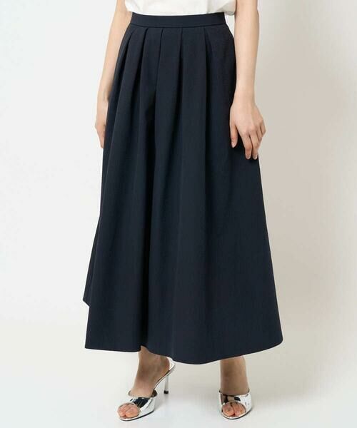 Maison de CINQ / メゾン ドゥ サンク ロング・マキシ丈スカート | 【小さいサイズ】タックフレアースカート/撥水/UVカット/洗える | 詳細1
