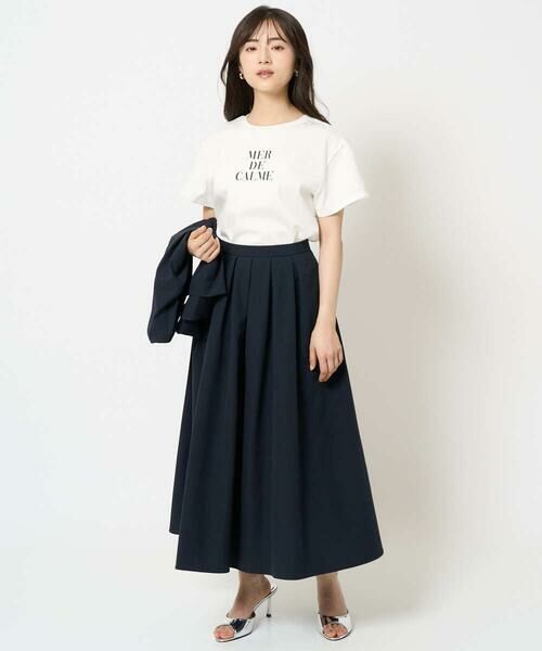 Maison de CINQ / メゾン ドゥ サンク ロング・マキシ丈スカート | 【小さいサイズ】タックフレアースカート/撥水/UVカット/洗える | 詳細17