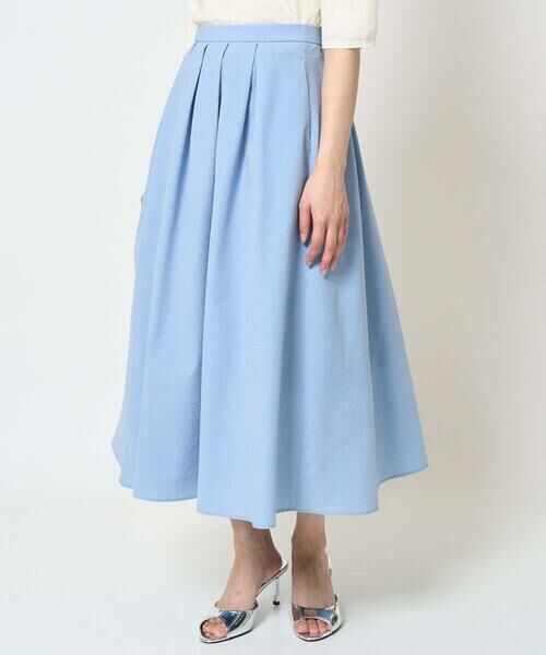 Maison de CINQ / メゾン ドゥ サンク ロング・マキシ丈スカート | 【小さいサイズ】タックフレアースカート/撥水/UVカット/洗える | 詳細2