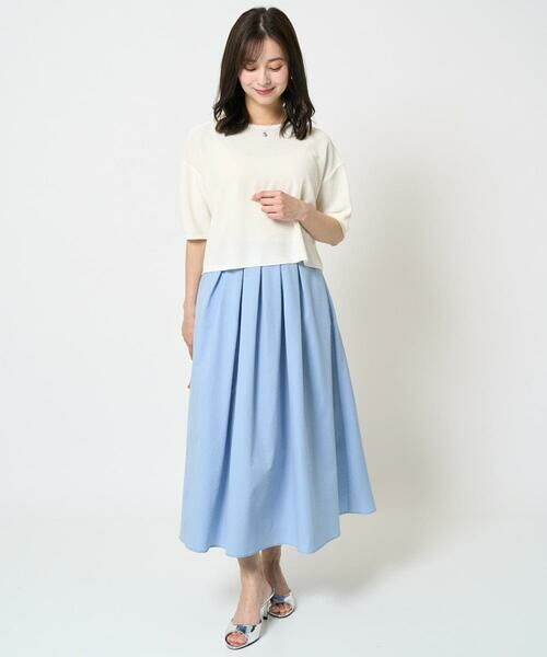 Maison de CINQ / メゾン ドゥ サンク ロング・マキシ丈スカート | 【小さいサイズ】タックフレアースカート/撥水/UVカット/洗える | 詳細28