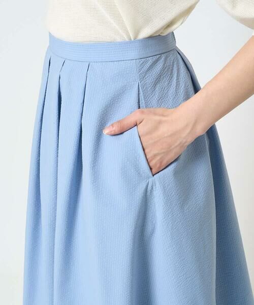 Maison de CINQ / メゾン ドゥ サンク ロング・マキシ丈スカート | 【小さいサイズ】タックフレアースカート/撥水/UVカット/洗える | 詳細7