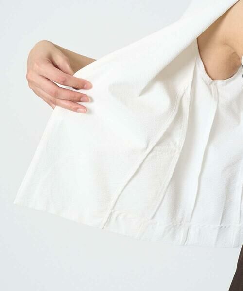 Maison de CINQ / メゾン ドゥ サンク ノーカラージャケット | 【小さいサイズ】ハーフスリーブジャケット/撥水/UVカット/洗える/セットアップ対応 | 詳細13