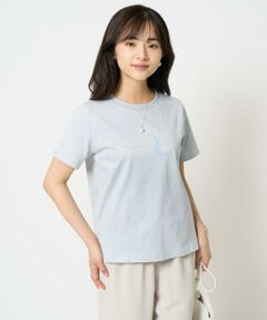Maison de CINQ / メゾン ドゥ サンク カットソー | 【小さいサイズ】配色デザインロゴTシャツ/接触冷感/洗える