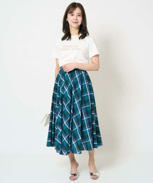 Maison de CINQ / メゾン ドゥ サンク カットソー | 【小さいサイズ】配色デザインロゴTシャツ/接触冷感/洗える | 詳細17