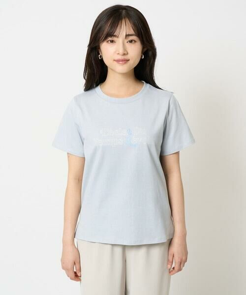 Maison de CINQ / メゾン ドゥ サンク カットソー | 【小さいサイズ】配色デザインロゴTシャツ/接触冷感/洗える | 詳細4