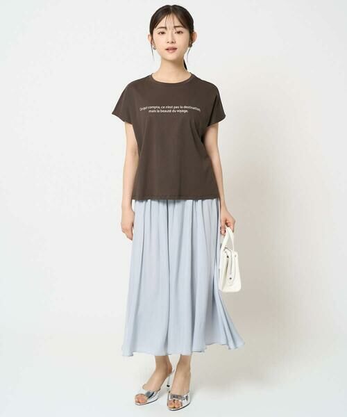 Maison de CINQ / メゾン ドゥ サンク カットソー | 【小さいサイズ】フレンチスリーブロゴTシャツ/接触冷感/洗える | 詳細11