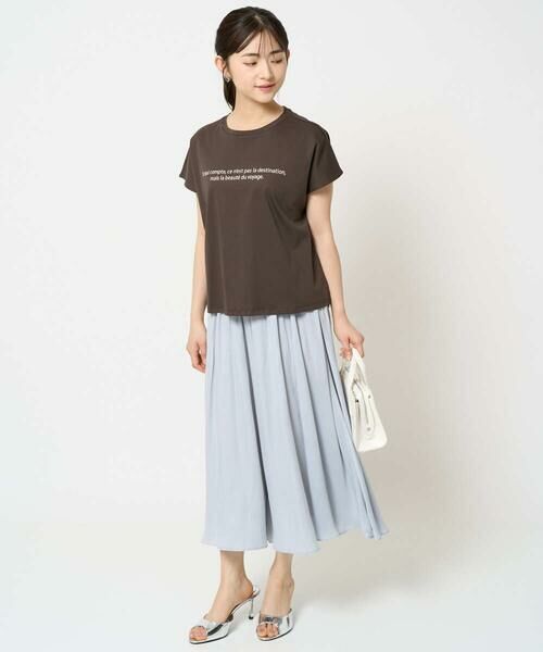 Maison de CINQ / メゾン ドゥ サンク カットソー | 【小さいサイズ】フレンチスリーブロゴTシャツ/接触冷感/洗える | 詳細12