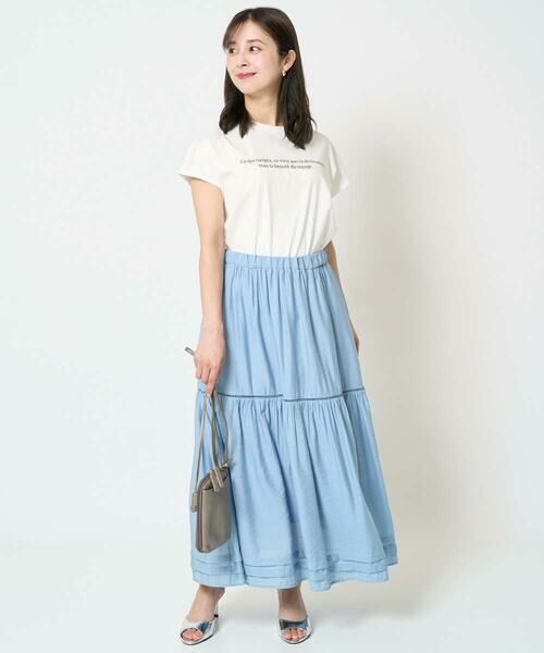 Maison de CINQ / メゾン ドゥ サンク カットソー | 【小さいサイズ】フレンチスリーブロゴTシャツ/接触冷感/洗える | 詳細24