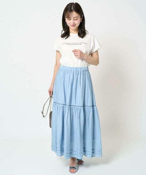 Maison de CINQ / メゾン ドゥ サンク カットソー | 【小さいサイズ】フレンチスリーブロゴTシャツ/接触冷感/洗える | 詳細26