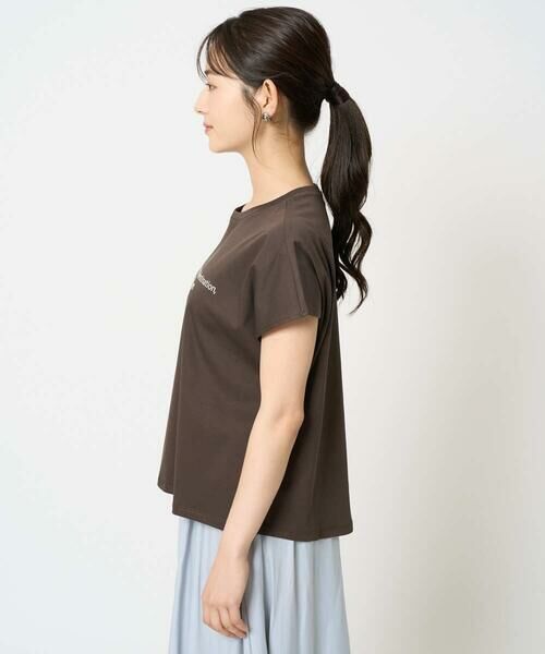 Maison de CINQ / メゾン ドゥ サンク カットソー | 【小さいサイズ】フレンチスリーブロゴTシャツ/接触冷感/洗える | 詳細5