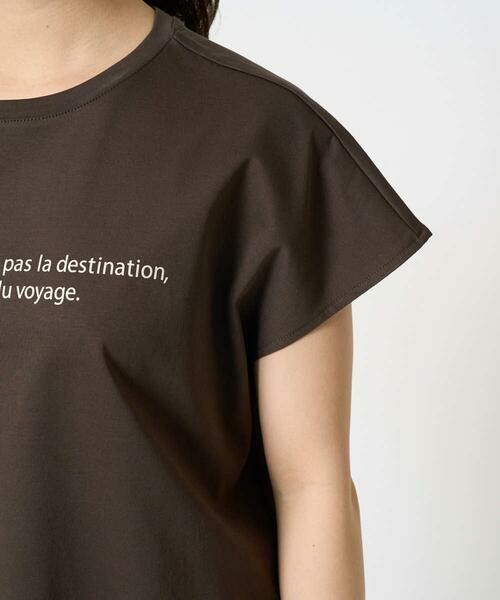 Maison de CINQ / メゾン ドゥ サンク カットソー | 【小さいサイズ】フレンチスリーブロゴTシャツ/接触冷感/洗える | 詳細8