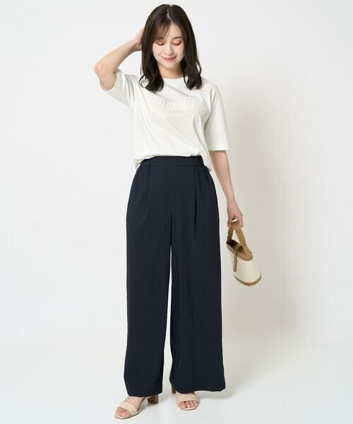 Maison de CINQ / メゾン ドゥ サンク カットソー | 【小さいサイズ】リラックスシルエット ロゴTシャツ/接触冷感/洗える | 詳細17