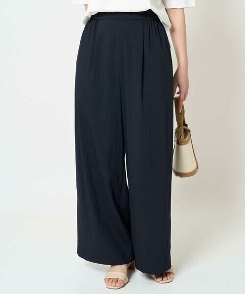 Maison de CINQ / メゾン ドゥ サンク その他パンツ | 【小さいサイズ】リラクシーワイドパンツ/UVカット/接触冷感/洗える/セットアップ対応(ネイビー)
