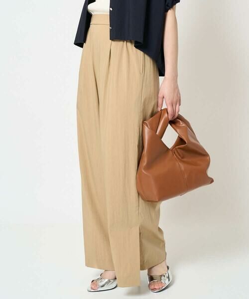 Maison de CINQ / メゾン ドゥ サンク その他パンツ | 【小さいサイズ】リラクシーワイドパンツ/UVカット/接触冷感/洗える/セットアップ対応(ベージュ)