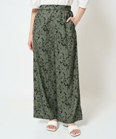 Maison de CINQ / メゾン ドゥ サンク チノ・ワークパンツ | 【小さいサイズ】フラワー柄ワイドパンツ/洗える