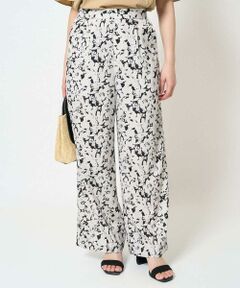 Maison de CINQ / メゾン ドゥ サンク チノ・ワークパンツ | 【小さいサイズ】フラワー柄ワイドパンツ/洗える