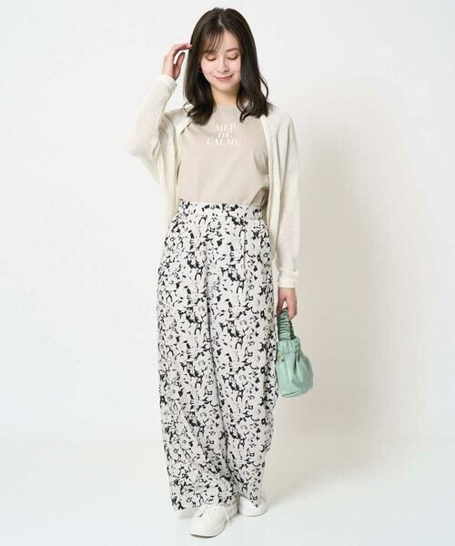 Maison de CINQ / メゾン ドゥ サンク チノ・ワークパンツ | 【小さいサイズ】フラワー柄ワイドパンツ/洗える | 詳細15