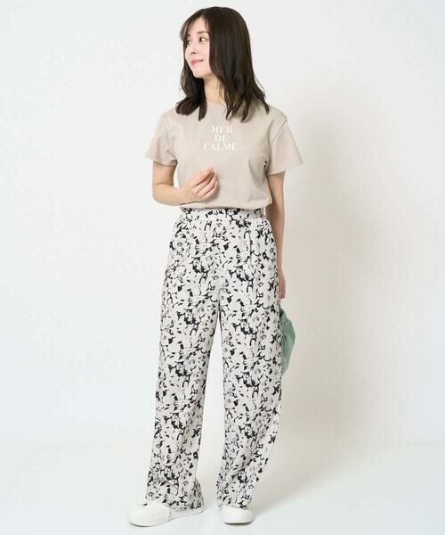 Maison de CINQ / メゾン ドゥ サンク チノ・ワークパンツ | 【小さいサイズ】フラワー柄ワイドパンツ/洗える | 詳細17