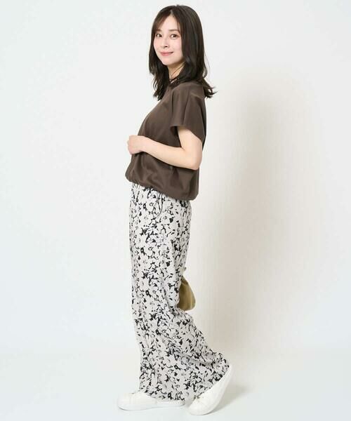 Maison de CINQ / メゾン ドゥ サンク チノ・ワークパンツ | 【小さいサイズ】フラワー柄ワイドパンツ/洗える | 詳細20