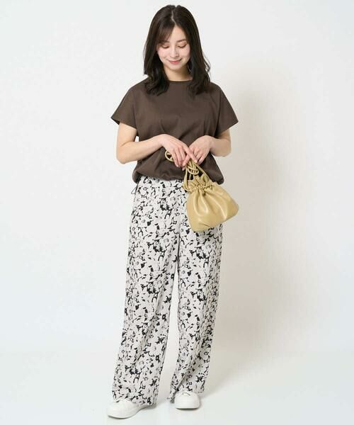 Maison de CINQ / メゾン ドゥ サンク チノ・ワークパンツ | 【小さいサイズ】フラワー柄ワイドパンツ/洗える | 詳細21