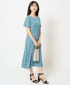 Maison de CINQ / メゾン ドゥ サンク ロング・マキシ丈ワンピース | 【小さいサイズ】ウエストタックジャージーワンピース（幾何柄・無地）/洗える