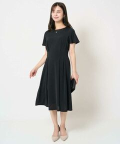 Maison de CINQ / メゾン ドゥ サンク ロング・マキシ丈ワンピース | 【小さいサイズ】ウエストタックジャージーワンピース（幾何柄・無地）/洗える