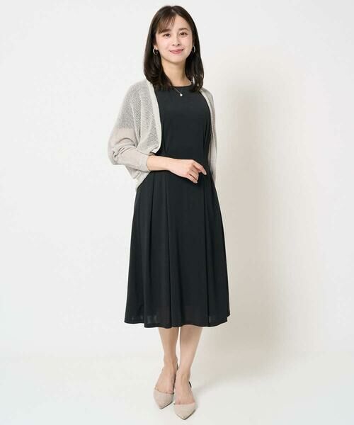 Maison de CINQ / メゾン ドゥ サンク ロング・マキシ丈ワンピース | 【小さいサイズ】ウエストタックジャージーワンピース（幾何柄・無地）/洗える | 詳細16