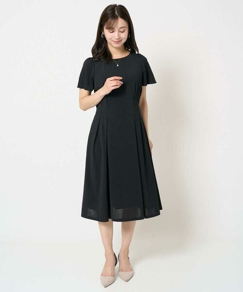 Maison de CINQ / メゾン ドゥ サンク ロング・マキシ丈ワンピース | 【小さいサイズ】ウエストタックジャージーワンピース（幾何柄・無地）/洗える | 詳細19