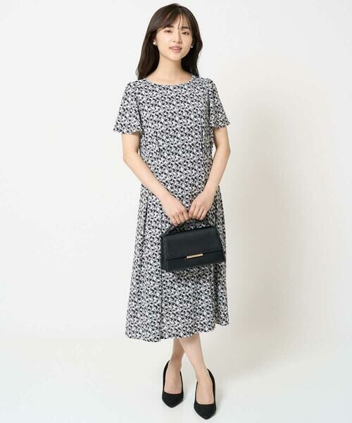 Maison de CINQ / メゾン ドゥ サンク ロング・マキシ丈ワンピース | 【小さいサイズ】ウエストタックジャージーワンピース（幾何柄・無地）/洗える | 詳細20