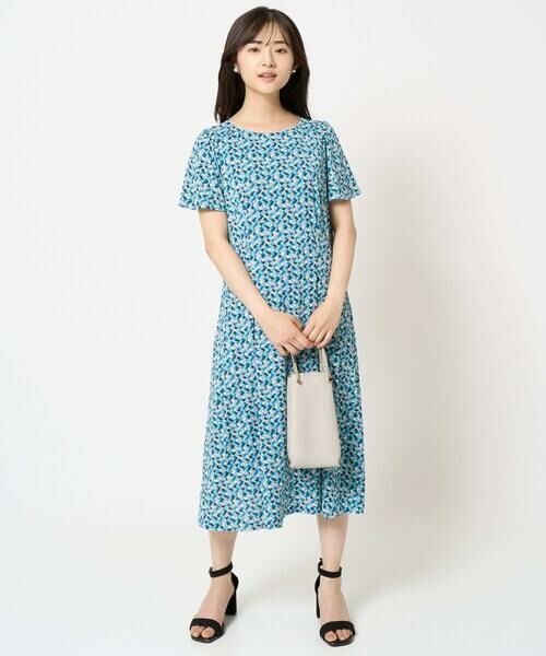 Maison de CINQ / メゾン ドゥ サンク ロング・マキシ丈ワンピース | 【小さいサイズ】ウエストタックジャージーワンピース（幾何柄・無地）/洗える | 詳細23