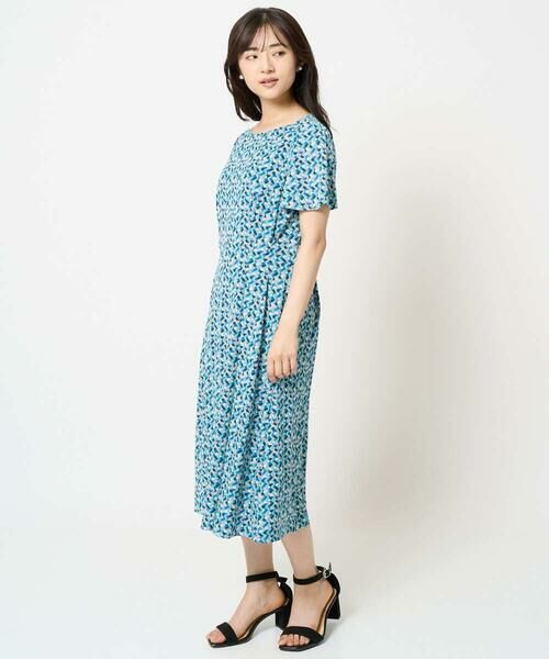 Maison de CINQ / メゾン ドゥ サンク ロング・マキシ丈ワンピース | 【小さいサイズ】ウエストタックジャージーワンピース（幾何柄・無地）/洗える | 詳細24