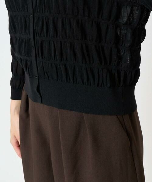 Maison de CINQ / メゾン ドゥ サンク カーディガン・ボレロ | 【小さいサイズ】シャーリングボーダーニットカーディガン/洗える | 詳細10