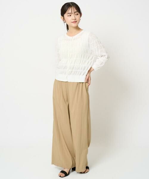 Maison de CINQ / メゾン ドゥ サンク カーディガン・ボレロ | 【小さいサイズ】シャーリングボーダーニットカーディガン/洗える | 詳細15